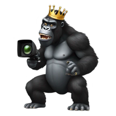 king kong with videocamera sticker