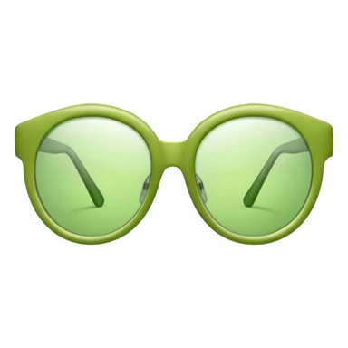 Green pistachio color glasses sticker