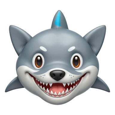 A shark in a dogs body sticker