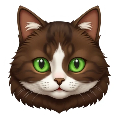 A european cat dark brown with lighter green eyes sticker