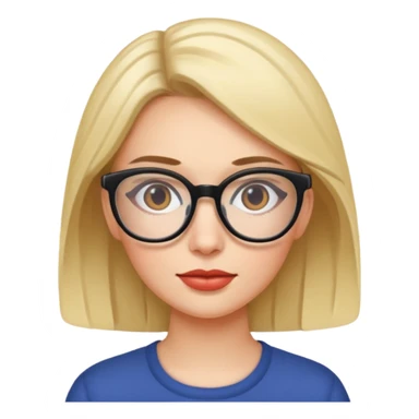 👩 with specs sticker