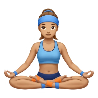 Yoga woman with blue sweatband sticker