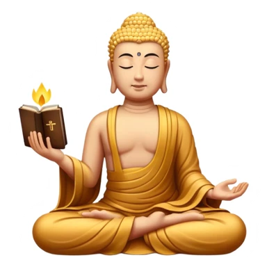 Meditating Buddha Reading the Bible sticker