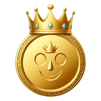 golden coin with crown sticker