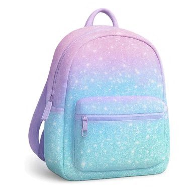 sparkly pastel backpack sticker