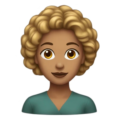 Mujer blanca con pelo corto castaño y pendientes grandes sticker