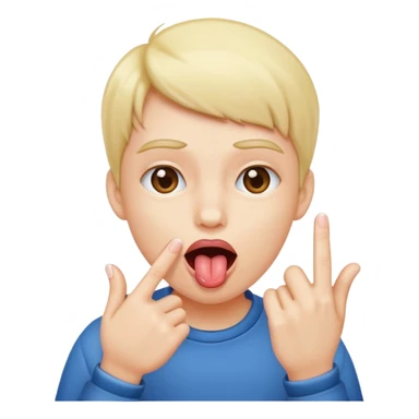 Person pinching there fingers with there tongue out sticker