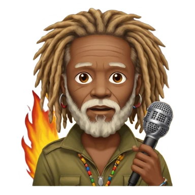 Burning Spear holds Burning Spear  sticker
