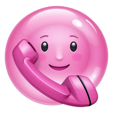 pink phone call caller id bubble sticker