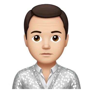 Tony Mortimer from East 17 with light skin, dark brown hair, white sequin outfit sticker