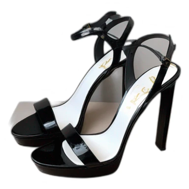 Ysl heel sandal  TRIBUTE PLATFORM SANDAL black PATENT LEATHER sticker