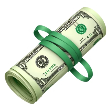 Money that is like a tube One dollar sticker