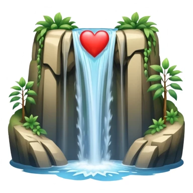 heart shaped - watterfall sticker