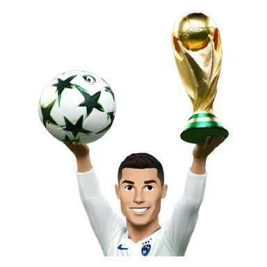 Cristiano Ronaldo with Champions League sticker