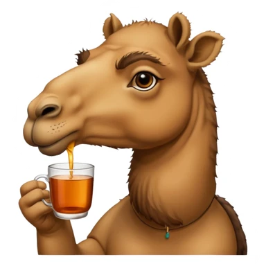 animal de désert qui boit du thé sticker