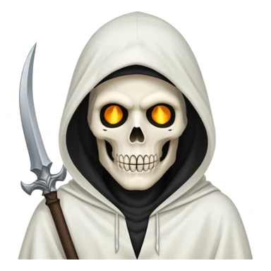 Grim reaper in white sticker