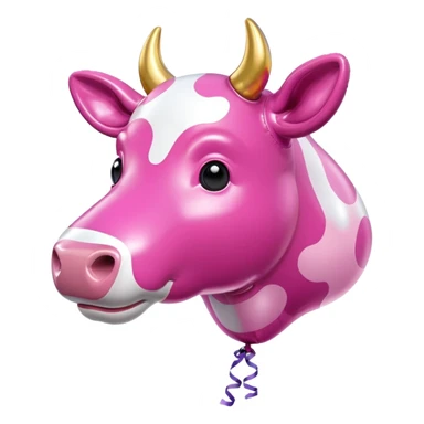   jeff koons kawaii cow balloon sculpture  sticker