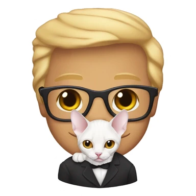Donald Trump holding a Devon Rex cat sticker