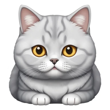 white grey british shorthair cat sticker
