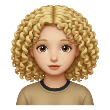 iOS 18 aesthetic Curly blondie girl sticker