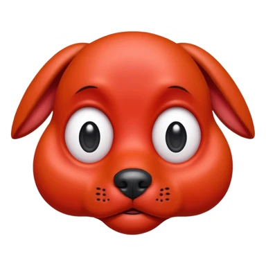 red alien dog face sticker