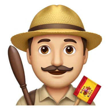 Dad emoji face with a spanish peineta sticker