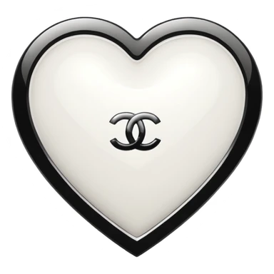 Chanel sport logo white heart sticker