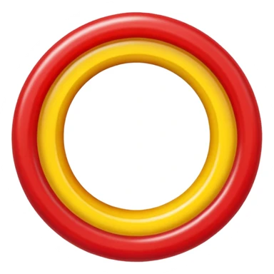 emoji de 2 gomitas en forma de aro una colo rojo y otra amarillo de muy gruesas  sticker