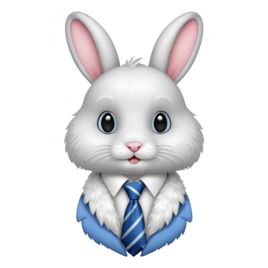 RABBIT WITH TIE sticker