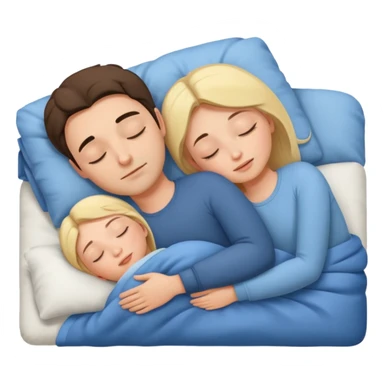 couple sleeping together  sticker