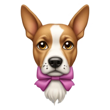 Dog wearing bows sticker