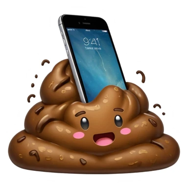 iPhone in poop sticker