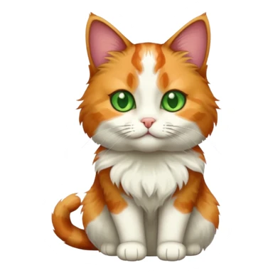 Calico cat with green eyes sticker