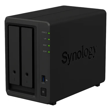 simple and recognizable Synology NAS device sticker