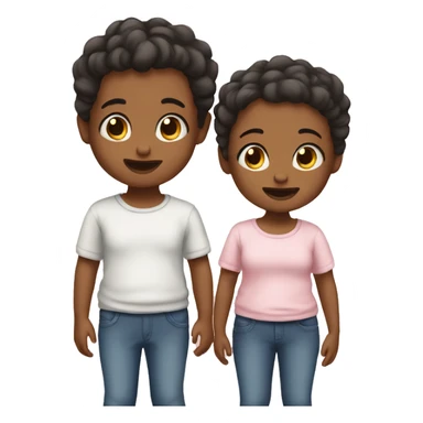 Twin babies a boy and girl  sticker