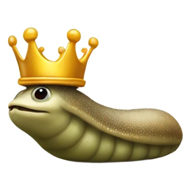 Slug wearing a crown sticker