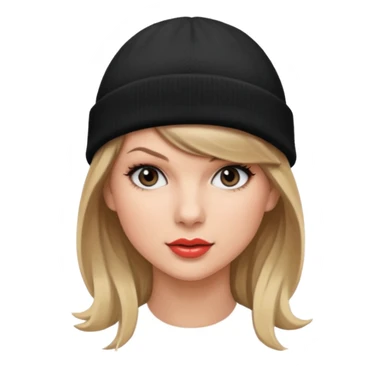 taylor swift wearing beanie sticker