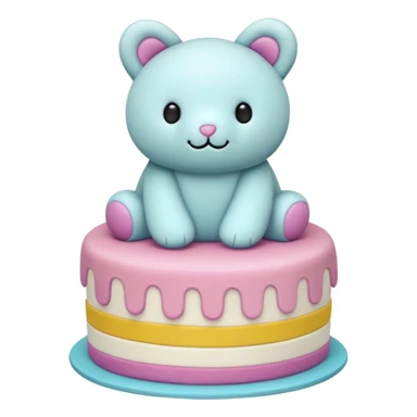 Jellycat stuffed animal cake sticker