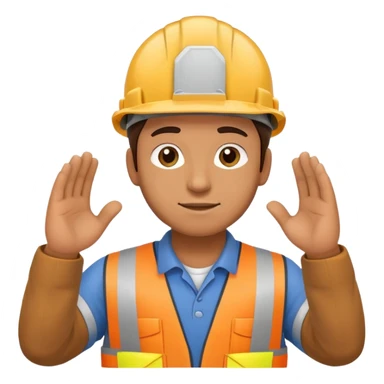 construction worker building or assembling himself sticker