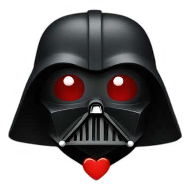 Dark vador with heart sticker