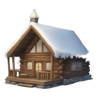 Winter cabin sticker