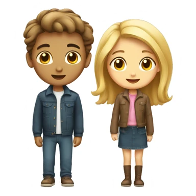 Boy and girl in love sticker