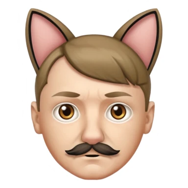 adolf hitler with cat ears  sticker