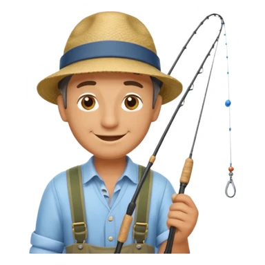 happy fisherman sticker