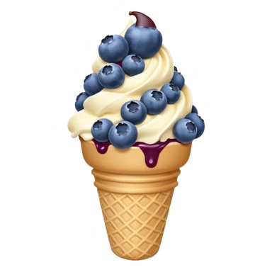 icecream-cone-blueberries sticker