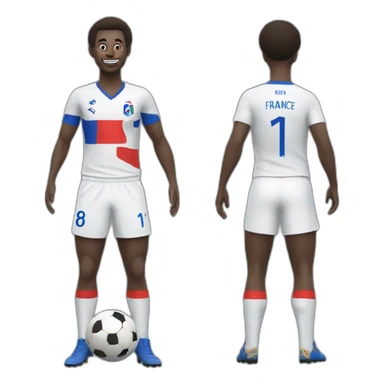 Un clown avec le maillot de la France au foot sticker
