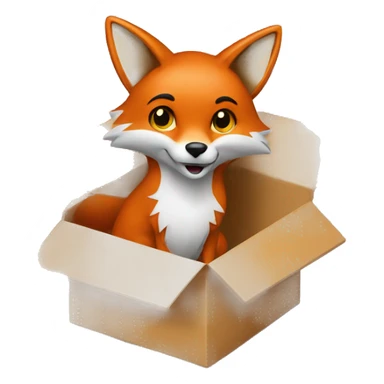 Fox in a box  sticker