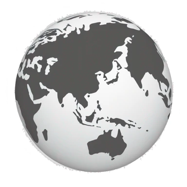 Create an image of a globe with a dotted flight path line from North America to Europe. sticker