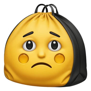 Tired emoji with black bags under eyes sticker