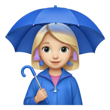Loutre fille mignonne qui porte un parapluie dans sa main gauche  sticker